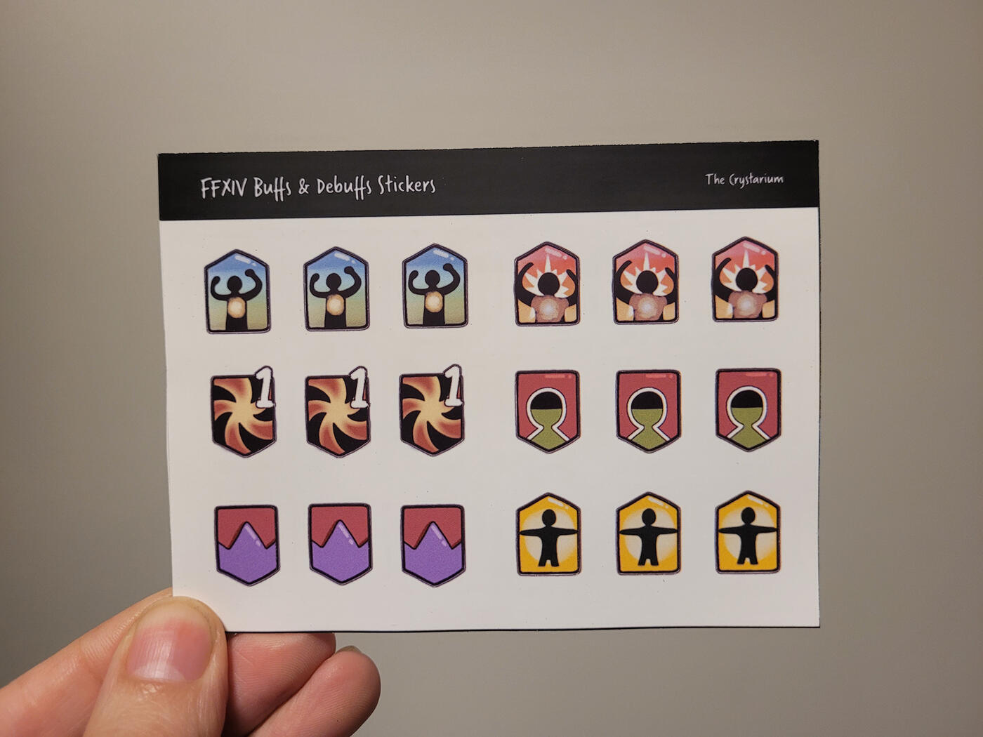 FFXIV Buff and Debuff Sticker Sheets