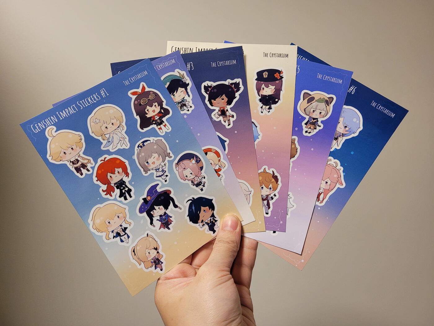 Genshin Impact Sticker Sheets